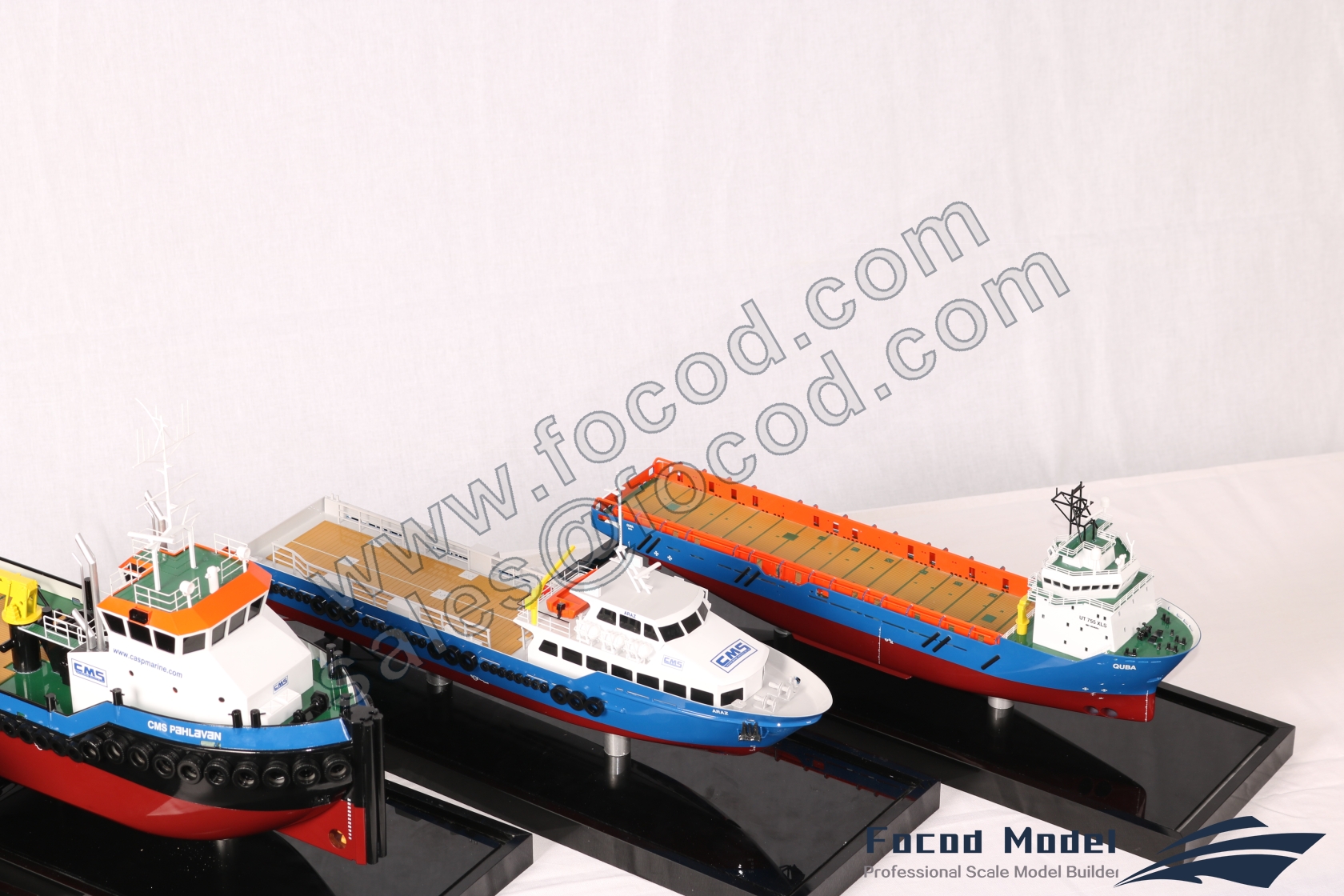customized model of five 40cm ship models